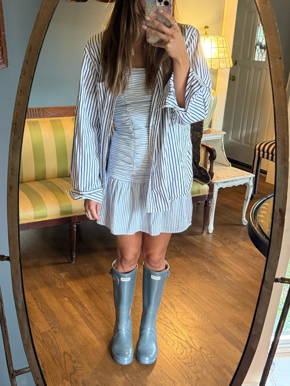Hunter wellies knee high rain boots gray sz 9 - Picture 3 of 12